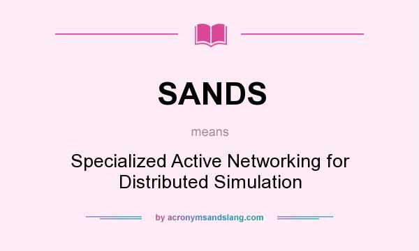 What does SANDS mean? It stands for Specialized Active Networking for Distributed Simulation