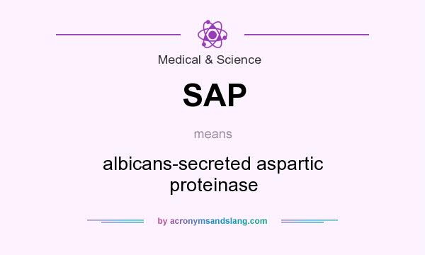 What does SAP mean? It stands for albicans-secreted aspartic proteinase