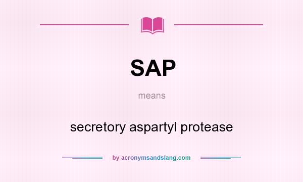 What does SAP mean? It stands for secretory aspartyl protease