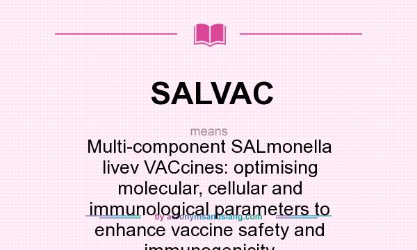 What does SALVAC mean? It stands for Multi-component SALmonella livev VACcines: optimising molecular, cellular and immunological parameters to enhance vaccine safety and immunogenicity