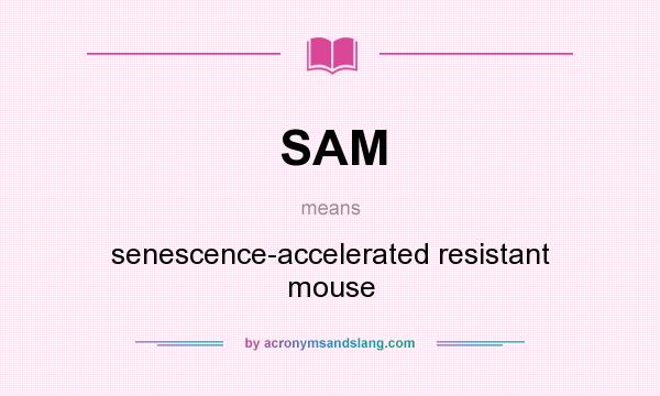 What does SAM mean? It stands for senescence-accelerated resistant mouse