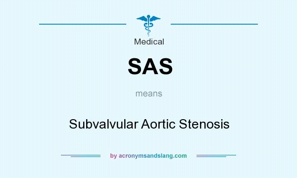 What does SAS mean? It stands for Subvalvular Aortic Stenosis