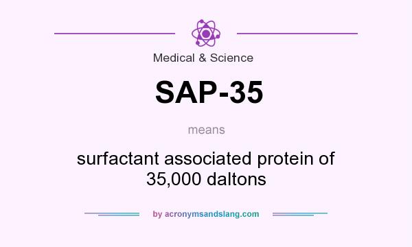 What does SAP-35 mean? It stands for surfactant associated protein of 35,000 daltons