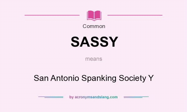 What does SASSY mean? It stands for San Antonio Spanking Society Y