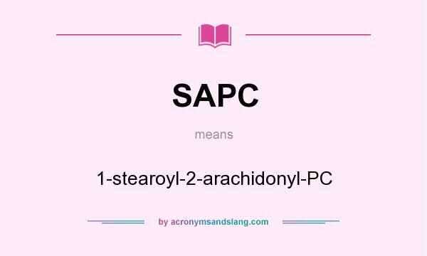 What does SAPC mean? It stands for 1-stearoyl-2-arachidonyl-PC