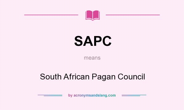 What does SAPC mean? It stands for South African Pagan Council