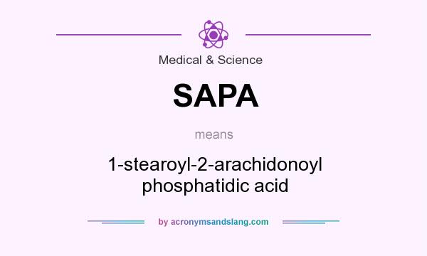 What does SAPA mean? It stands for 1-stearoyl-2-arachidonoyl phosphatidic acid