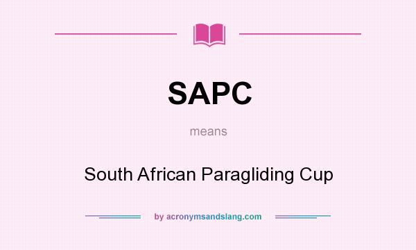 What does SAPC mean? It stands for South African Paragliding Cup
