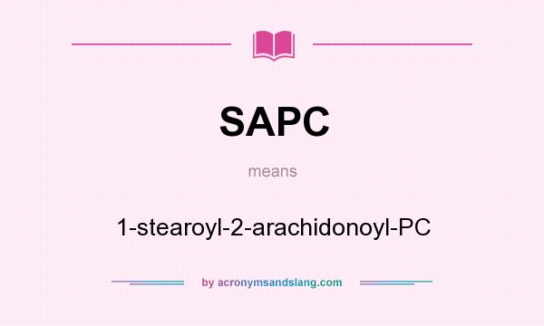 What does SAPC mean? It stands for 1-stearoyl-2-arachidonoyl-PC