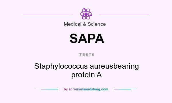 What does SAPA mean? It stands for Staphylococcus aureusbearing protein A