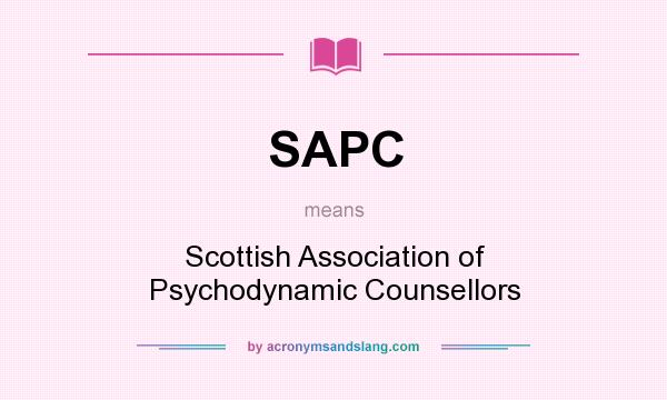 What does SAPC mean? It stands for Scottish Association of Psychodynamic Counsellors