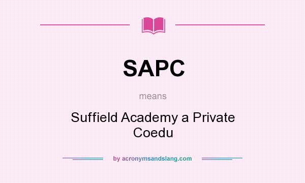 What does SAPC mean? It stands for Suffield Academy a Private Coedu