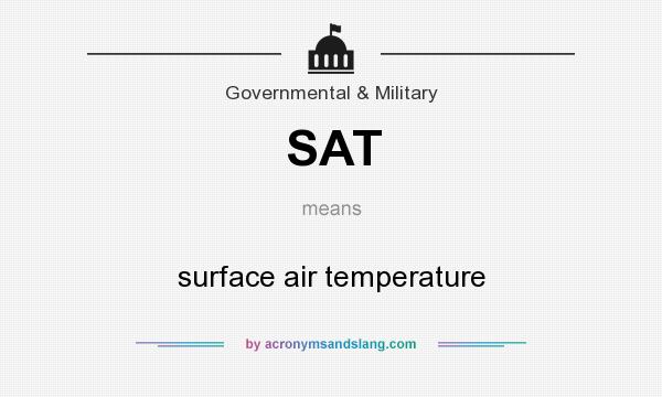 What does SAT mean? It stands for surface air temperature