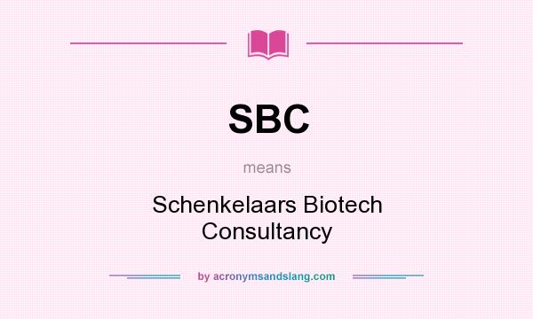 What does SBC mean? It stands for Schenkelaars Biotech Consultancy