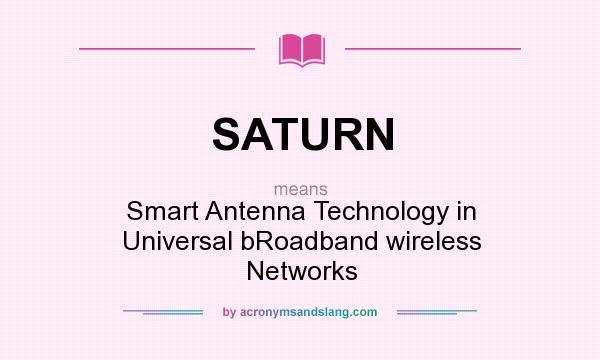 What does SATURN mean? It stands for Smart Antenna Technology in Universal bRoadband wireless Networks