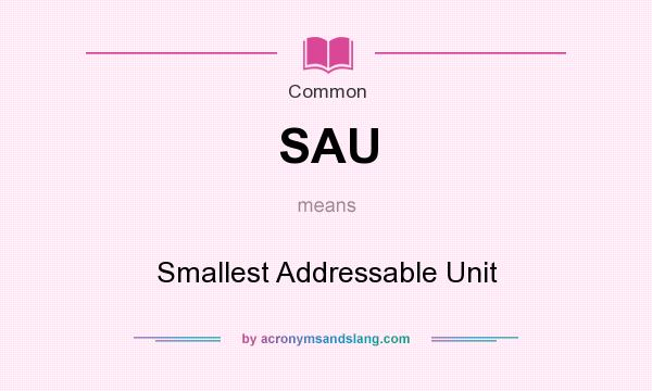 What does SAU mean? It stands for Smallest Addressable Unit