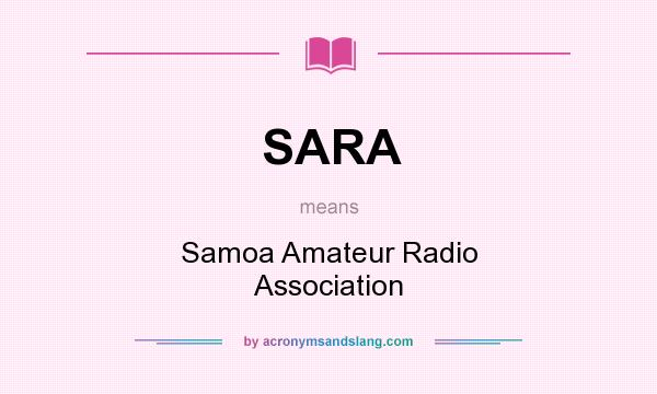 What does SARA mean? It stands for Samoa Amateur Radio Association
