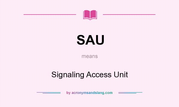 What does SAU mean? It stands for Signaling Access Unit