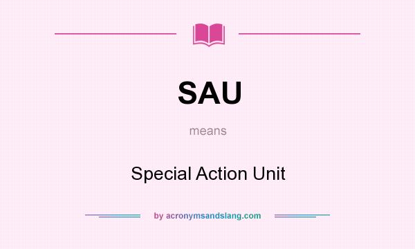 What does SAU mean? It stands for Special Action Unit