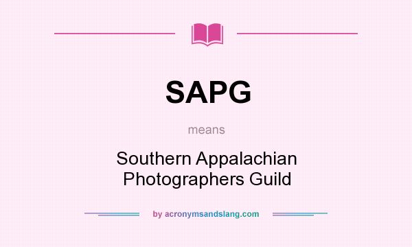 What does SAPG mean? It stands for Southern Appalachian Photographers Guild