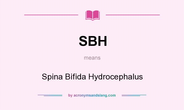 What does SBH mean? It stands for Spina Bifida Hydrocephalus