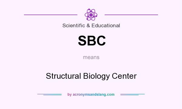 What does SBC mean? It stands for Structural Biology Center