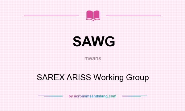 What does SAWG mean? It stands for SAREX ARISS Working Group