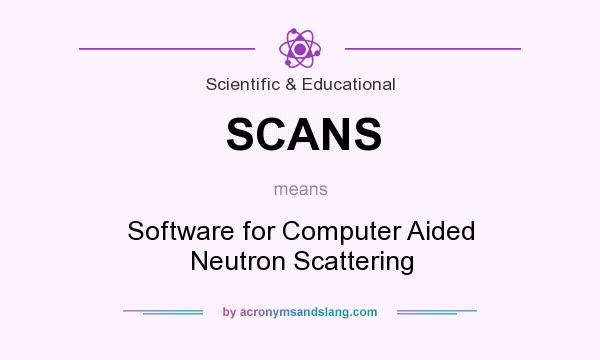 What does SCANS mean? It stands for Software for Computer Aided Neutron Scattering