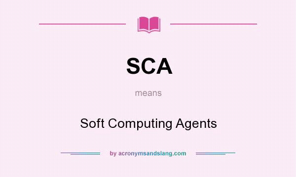 What does SCA mean? It stands for Soft Computing Agents
