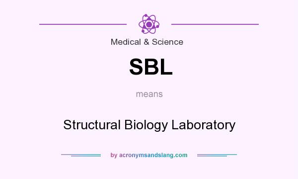 What does SBL mean? It stands for Structural Biology Laboratory