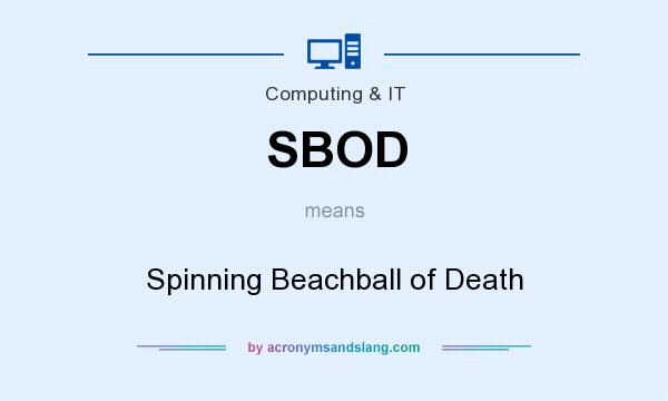 What does SBOD mean? It stands for Spinning Beachball of Death