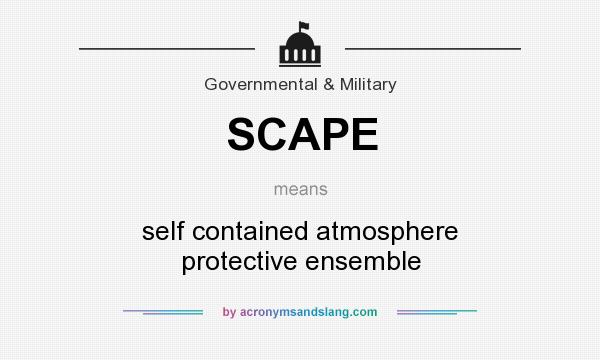 What does SCAPE mean? It stands for self contained atmosphere protective ensemble