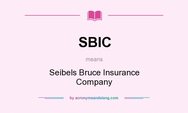 What does SBIC mean? It stands for Seibels Bruce Insurance Company