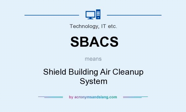What does SBACS mean? It stands for Shield Building Air Cleanup System
