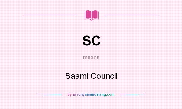 What does SC mean? It stands for Saami Council