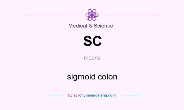 What does SC mean? It stands for sigmoid colon