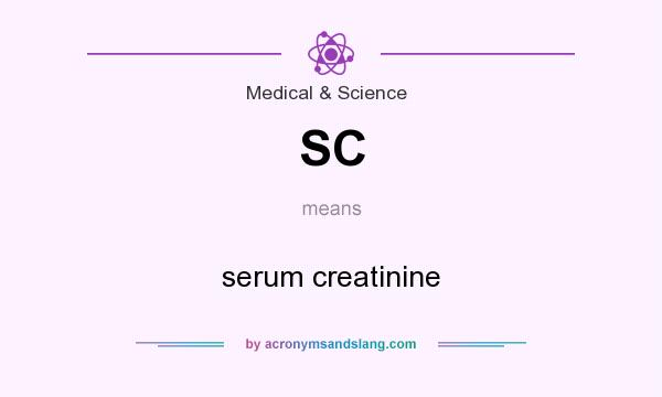 What does SC mean? It stands for serum creatinine