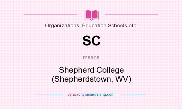 What does SC mean? It stands for Shepherd College (Shepherdstown, WV)