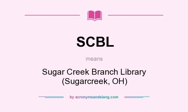 What does SCBL mean? It stands for Sugar Creek Branch Library (Sugarcreek, OH)