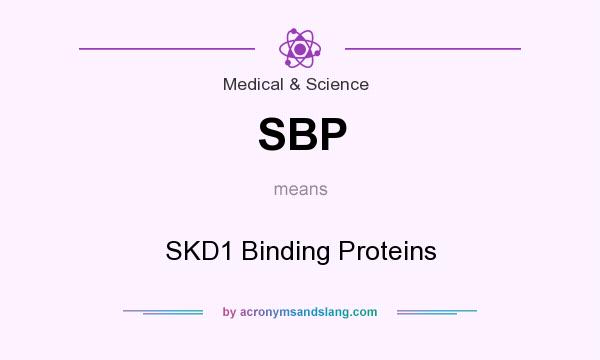 What does SBP mean? It stands for SKD1 Binding Proteins