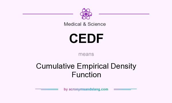 What does CEDF mean? It stands for Cumulative Empirical Density Function