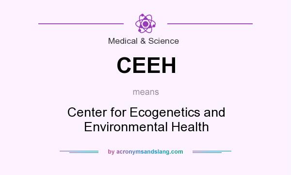 What does CEEH mean? It stands for Center for Ecogenetics and Environmental Health