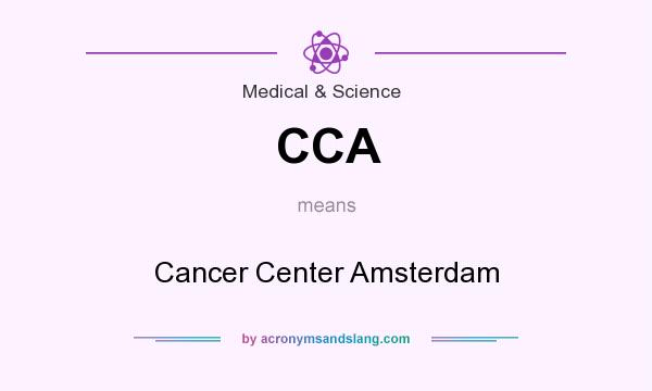 What does CCA mean? It stands for Cancer Center Amsterdam