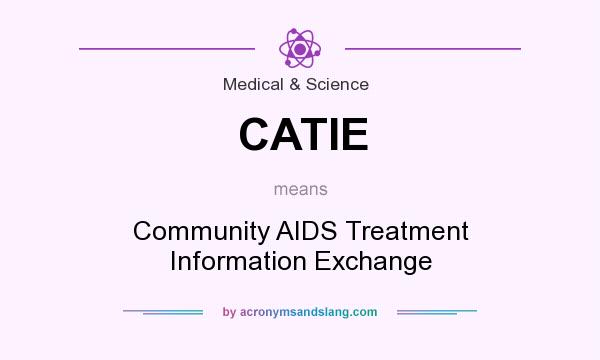 What does CATIE mean? It stands for Community AIDS Treatment Information Exchange