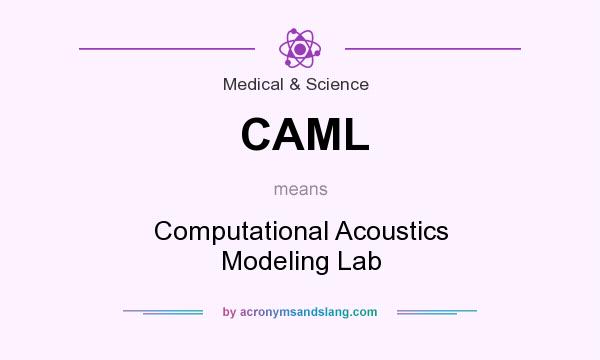 What does CAML mean? It stands for Computational Acoustics Modeling Lab