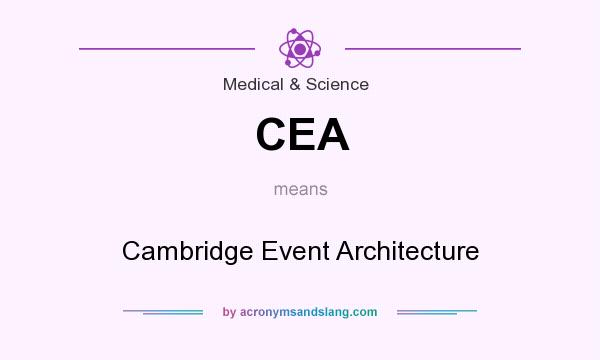 What does CEA mean? It stands for Cambridge Event Architecture