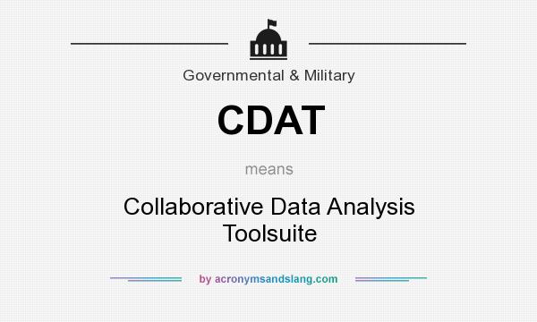 What does CDAT mean? It stands for Collaborative Data Analysis Toolsuite