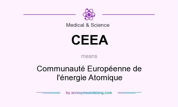 What does CEEA mean? It stands for Communauté Européenne de l`énergie Atomique