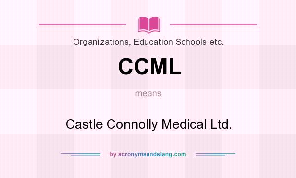 What does CCML mean? It stands for Castle Connolly Medical Ltd.