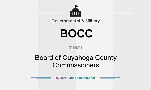 What does BOCC mean? It stands for Board of Cuyahoga County Commissioners